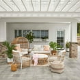 thumbnail image 3 of Better Homes & Gardens Lilah Outdoor Wicker 36" Round Ottoman, White, 3 of 6