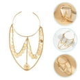 thumbnail image 3 of Arm Cuff Metal Armlet Chain Arm Bangle Bracelet Open Arm Band Women Arm Jewelry, 3 of 8