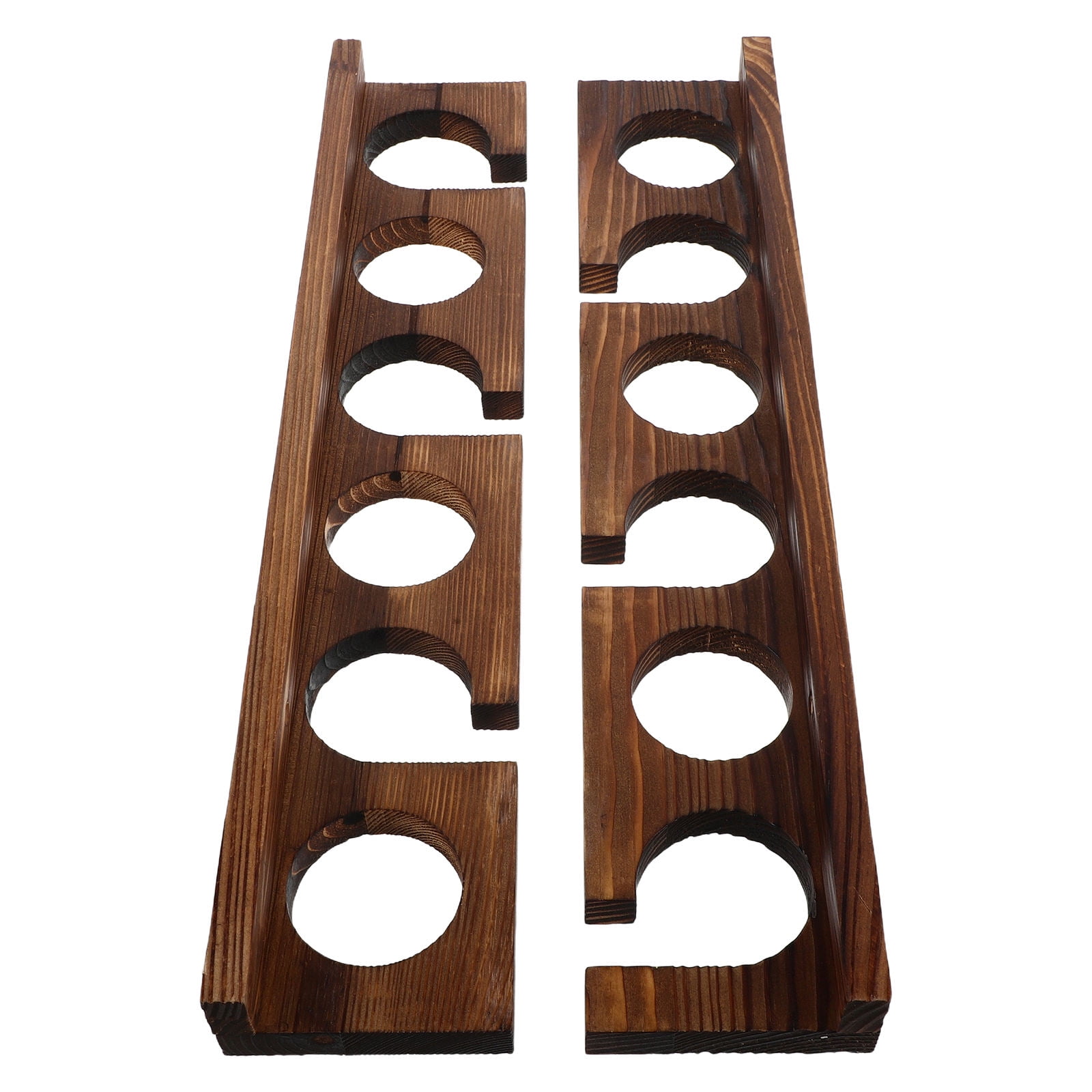FOMIYES 2Pcs Fishing Rod Storage Rack Chocolate Durable Wood Space Saving Organizer for Garage