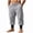 Gray, variant on HOMADLES Mens Casual Linen Joggers Pants Elastic Waist Loose Fit Sports Pants Side Pocket Outdoor Athletic Pants Army Green Size 3XL