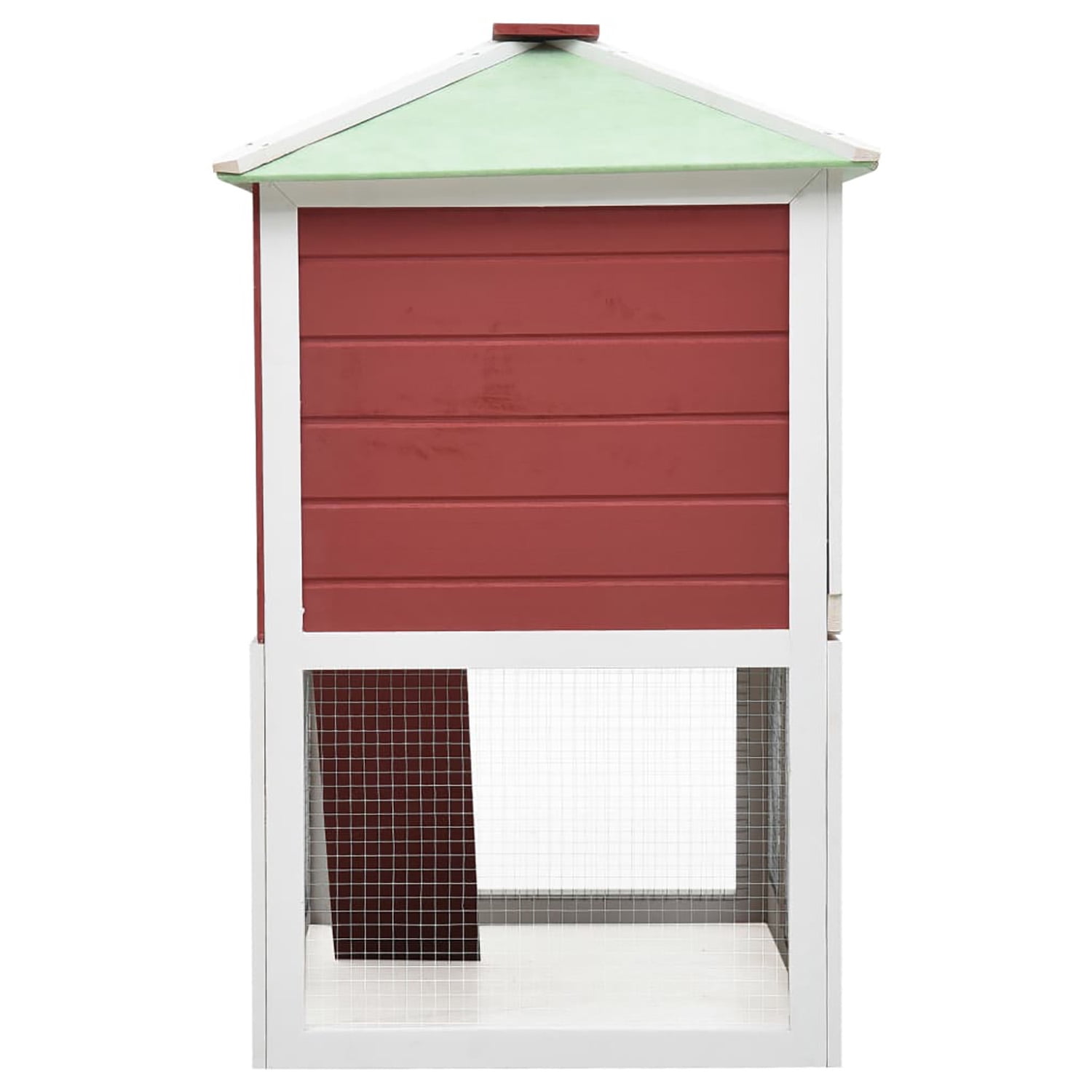 Pefilos 51" Outdoor Rabbit Hutch, Wooden Bunny House Double Floor Small Animal Pet Cage, Red Pefilos 51" Outdoor Rabbit Hutch, Wooden Bunny House Double Floor Small Animal Pet Cage, Red