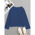 thumbnail image 2 of Women's Autumn/Winter Round Neck Solid Color Mohair Dropped Shoulder Long Sleeve Knit Sweater. Combines Casual Fashion And Gentle Fall, 2 of 4