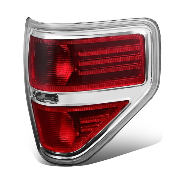 DNA Motoring For 09-14 Ford F150 Driver Left LH Side Red Lens Tail Light Brake Lamp Pair