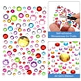 thumbnail image 3 of Uxcell 570 Pcs Pegatinas de Gemas para Manualidades, 5 Hojas de Pegatinas de Gemas Autoadhesivas Brillantes de Forma Mixta, Multicolor, 3 of 5