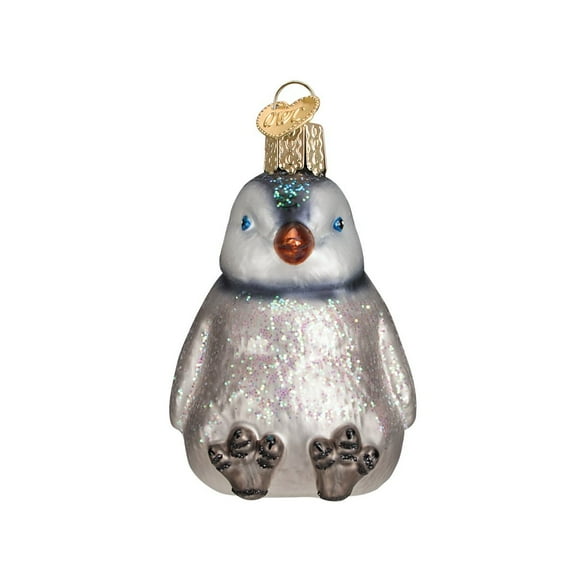 Old World Christmas Ornaments Sitting Penguin Chick Glass Blown Ornaments for Christmas Tree