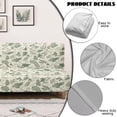 thumbnail image 6 of SCRAWLGOD Fern Leaf Print Armless Sofa Cover Stretch Furniture Protector Sofa Slipcover Washable 1 Piece Couch Cover for 3 Cushion Couch Heavy Duty Anti Slip Futon Slipcover, 6 of 9