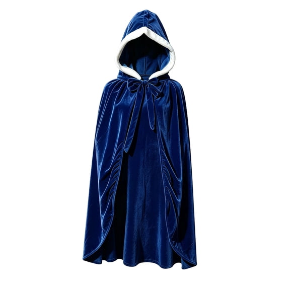 MuXiKeJi Clothes Velvet Hooded Cape Winter Cloak With For Halloween Cosplay Stage Performance
