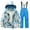 Sky Blue, variant on Coerni Youth Boys Snowsuit Kids Winter Warm Fleece Lined Ski Suit Insulated Thickened Outdoor Down Jacket   Ski Pants Snow Clothes