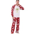 thumbnail image 3 of Meichang Family Christmas Pajamas Matching Sets with Xmas Tree Graphic Tops and Plaid Pant 2 Piece Christmas Pjs, 3 of 10
