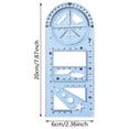 thumbnail image 5 of ROZYARD 5 Pcs Multifunctional Geometric Ruler Math Ruler Draft Ruler Drawing Ruler, 5 of 10