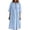 Light Blue, variant on Cotton Linen Dress Half Sleeve V Neck Button Up Midi Dress Casual Loose Fit Tunic Sundress with Pockets