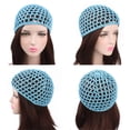 thumbnail image 3 of Aellinatey Womens Mesh Hair Net Crochet Cap Solid Color Snood Sleeping Night Cover Turban, 3 of 20