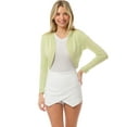 thumbnail image 1 of Made by Olivia Women's Open Front Scalloped Crop Shrug Sweater Bolero Cardigan, 1 of 5