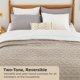 thumbnail image 2 of Manta de cama Sherpa tamaño queen, color beige, 230 x 230 cm, para invierno, 2 of 6