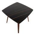 thumbnail image 3 of LumiSource Walnut Wood, Black Textured Marble Folia Dinette Table, 3 of 6