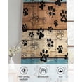 thumbnail image 6 of Light Blue Brown Sheer Curtains 84 Inch Length 2 Panels Set for Living Room/Bedroom, Rustic Farmhouse Dog Paw Vintage Kitchen Curtains Grommet Semi-Sheer Curtains Drapes Window Treatments 42"x84"x2, 6 of 7