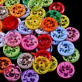 thumbnail image 1 of Opolski 100pcs Mixed Flower Resin Buttons 2 Holes Sewing Scrapbook Cardmaking Craft 14mm, 1 of 6