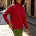 thumbnail image 6 of FAHUOMU Mock Neck Tops For Women Long Sleeve Lightweight Striped Knit Sweater Casual Pullover Fall Clothes, 6 of 8