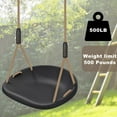 thumbnail image 6 of Heavy Duty Swing Seat with Adjustable Rope and Carabiners, Cushion Style Design Non-Slip Swing Seat, Playground Swing Set Accessories for Kids and Adults, Black, 6 of 8