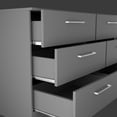 thumbnail image 6 of Kappesberg Jolyne 6-Drawer Horizontal Dresser, Modern Gray Bedroom Storage - for Adults and Teens, 6 of 8