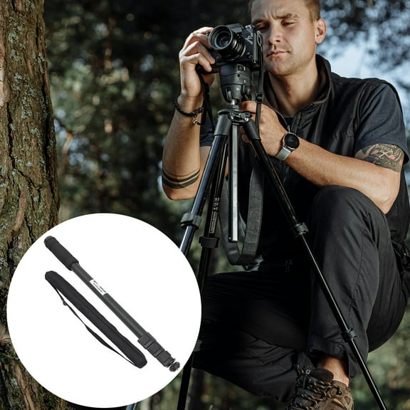 FUTUREORYY Monopod W1003 Black Simple Design Camera Stand 17.1x1.6x1.6in Telescoping Pole 1Pcs