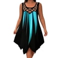 thumbnail image 2 of QUNYINEY Sleeveless Summer Sundresses for Women Casual Graphic Midi Summer Tank Dress Loose Fit Beach Crew Neck Cutout Drop Shoulder Dresses, 2 of 6