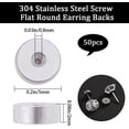 thumbnail image 2 of 50Pcs Earring Backs Replacement for Studs Screw Ball Backs Plated Stainless Steel Geometry Flat Round Replacement Earring Backs for Jewelry Earring Making Supplies, 2 of 5