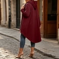 thumbnail image 5 of jjayotai Women's Zip up Hoodies Long Tunic Sweatshirts Oversized Long Sleeve 2026 Fall Hoodie Jacket Coat Casual High-Low Hem Sweatshirt Jacket with Pockets, 5 of 6