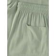 thumbnail image 4 of Womens Premium Soft Linen Shorts with Pockets Comfort Relaxed Fit Elastic Waist Summer Pull On, 4 of 7