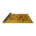 thumbnail image 2 of Ahgly Company Indoor Square Abstract Yellow Modern Area Rugs, 3' Square, 2 of 4