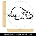 thumbnail image 2 of Lazy Hippo Hippopotamus Cute Self-Inking Rubber Stamp Ink Stamper - Red Ink - Medium 1 Inch, 2 of 7