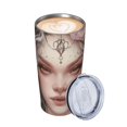A woman with horns 20 oz insulated cup, stainless steel travel cup with
