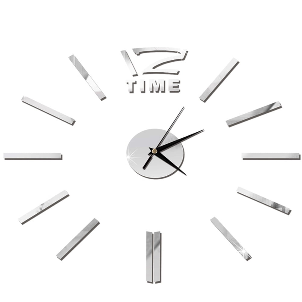 BESTYASH Modern Plated Wall Clock with for Living Room and Office Decoration