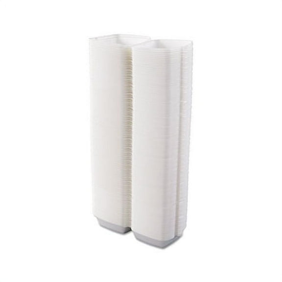Dart Foam Hinged Lid Containers, 6 x 5.78 x 3, White, 500/Carton -DCC60HT1