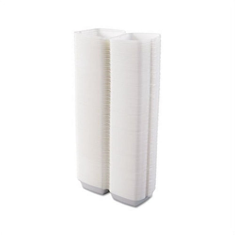 Foam Hinged Lid Containers, 6 x 5.78 x 3, White, 500/Carton -  mastersupplyonline