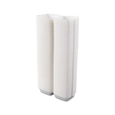 Dart Foam Hinged Lid Containers, 6 x 5.78 x 3, White, 500/Carton -DCC60HT1