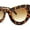 Tortoise - Brown, variant on Womens Super Thick Exaggerated Oversize Cat Eye Sunglasses All Black