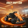 thumbnail image 5 of McLaren 36 Kids Electric Go Kart, 36V Powered Drift Racing Ride On Car Toy, 500W Dual Motor, 3-Level Adjustable Seat, Rear-Wheel Drive, 360° Spin Pedal Go Kart for Boys Girls Ages 6+, Orange, 5 of 9