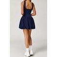 thumbnail image 6 of Womens Bubble Tennis Dress Squre Neck Sleeveless Workout Golf Athletic Dresses Build in Shorts with Pockets  XL, 6 of 7