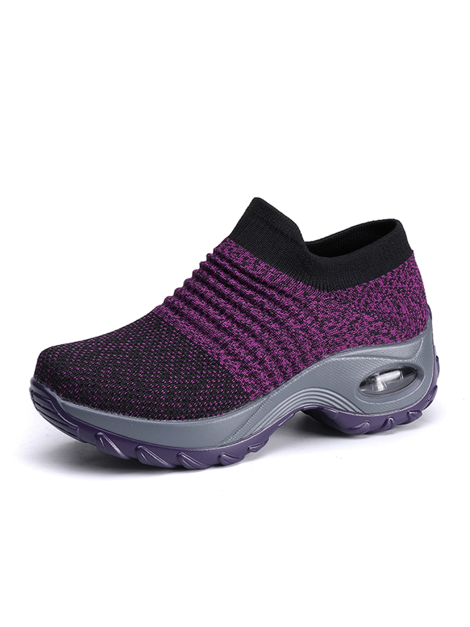 Women's Walking Shoes Sock Sneaker Mesh Slip On Air Cushion Modern Jazz Platform
