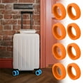 thumbnail image 6 of MEETSWEET Silicone Luggage Wheel Sleeves 9 pieces  orange, 6 of 7