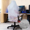 thumbnail image 3 of TSOVTHRID Marble Texture Print 4 Pieces Gaming Chair Cover Stretch Computer Chair Seat Slipcovers Stain Resistant Gaming Chair Slipcovers with Armrest Covers, 3 of 7