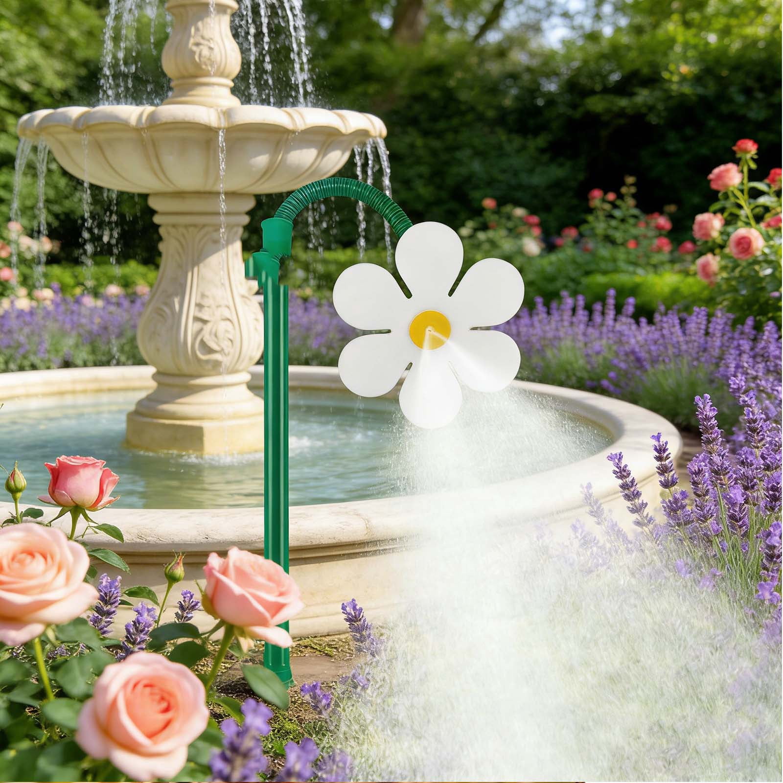 2026 NEW Crazy Daisy Sprinkler Crazy Dancing Flower Water Sprinklers Funny 360° Rotating Sun Flower Dancing Daisy Lawn Sprinkler for Yard Watering