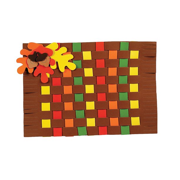 Fall Colors Weaving Placemat Craft Kit Craft Kits 12 Pieces