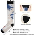 thumbnail image 3 of FREEAMG Christmas Decoration Compression Socks for Men & Women Running Stockings Knee High Socks for Gardening Running Cycling Travel and Climbing, 1 Pair, 3 of 7