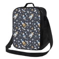 thumbnail image 1 of Easygdp Space Cars Print Lunch Box Large capacity Lunch Bag Leakproof Cooler Tote Bag Organizer with Adjustable Shoulder Strap, 1 of 7