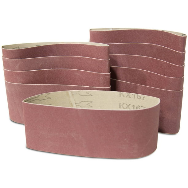 WEN 60-Grit 3" x 21" Sanding Belt Sandpaper, 10pk - Walmart.com