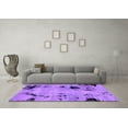 thumbnail image 3 of Ahgly Company Indoor Rectangle Abstract Purple Modern Area Rugs, 5' x 7', 3 of 4