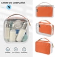 thumbnail image 5 of ALAZA Orange Background Clear Cosmetic Bag Makeup Bags 2 PCs Toiletry Case Waterproof Travel Organizer, 5 of 7