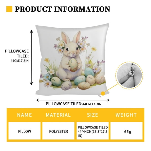 Yhmxh Fundas de cojín decorativas con temática de Pascua, ideales para dibujar, decoración navideña, un regalo para niños.